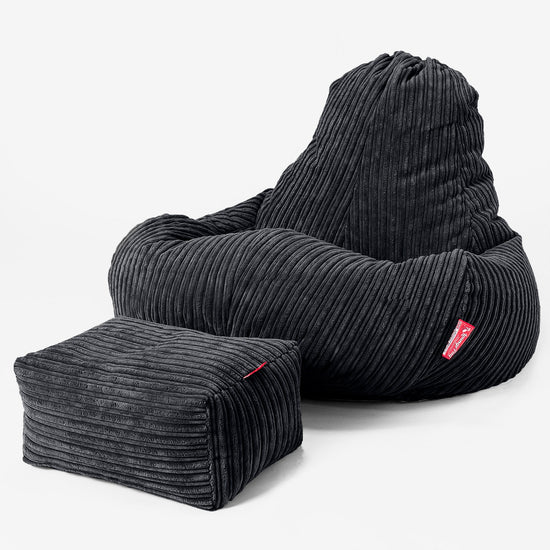 Ultra Lux Gaming Sitzsack -  Cord Schwarz 02