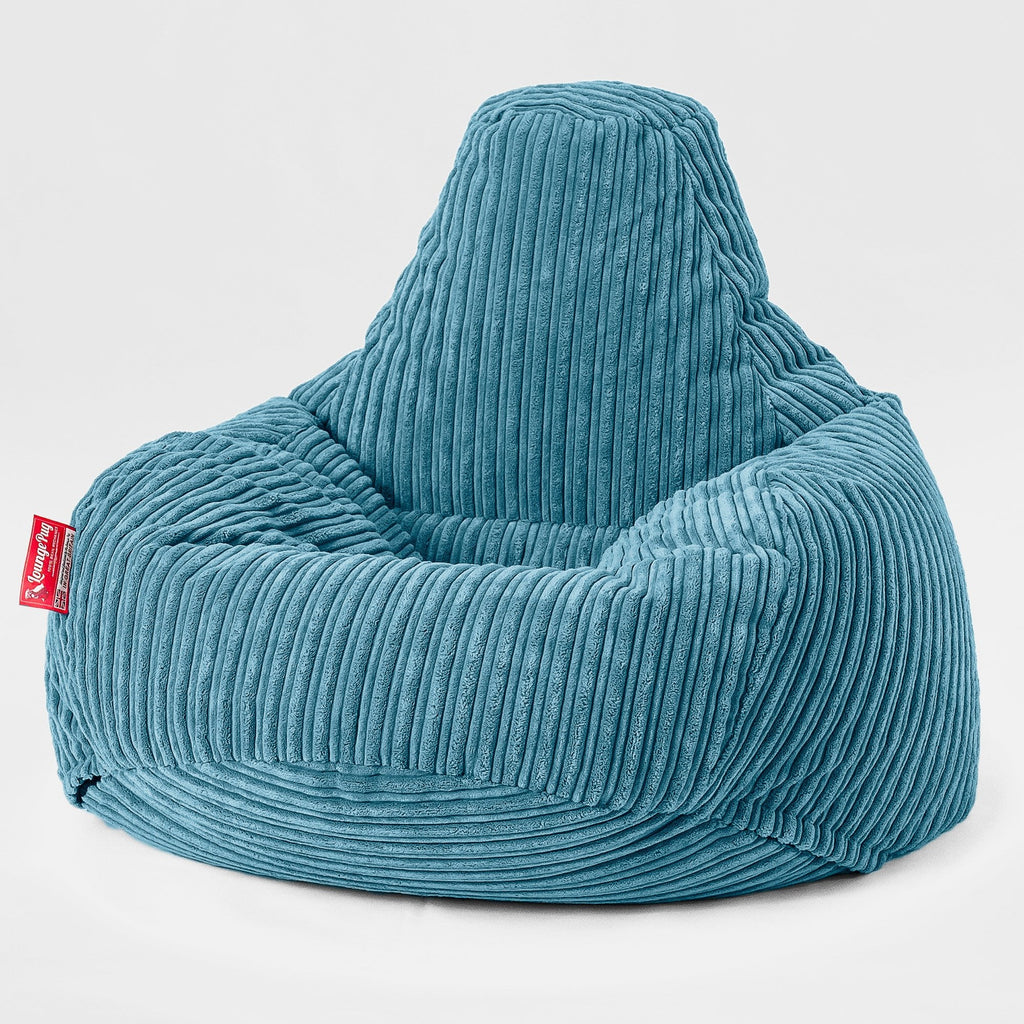 Tropfen Sitzsack - Cord Türkis 01