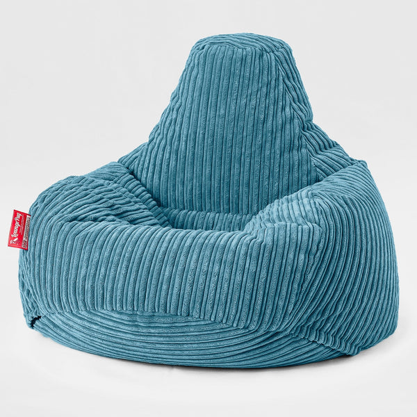 Tropfen Sitzsack - Cord Türkis 01