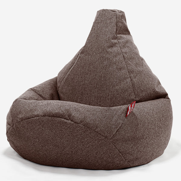 Gaming Sitzsack Sessel - Interalli Wolle Braun 01