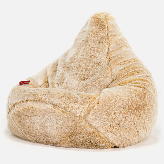 Gaming Sitzsack Sessel - Kunstfell Weiß 02