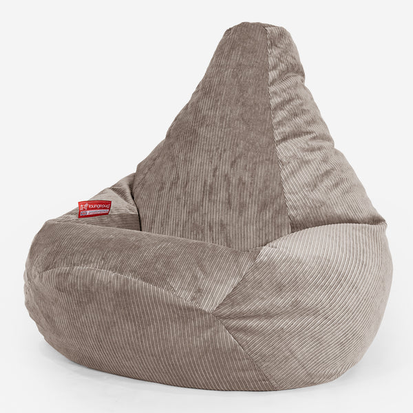 Gaming Sitzsack Sessel - Nadelstreifencord Nerzfarben 01