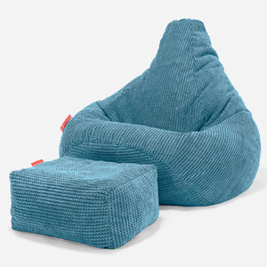 Gaming Sitzsack Sessel - Pom-Pom Türkis