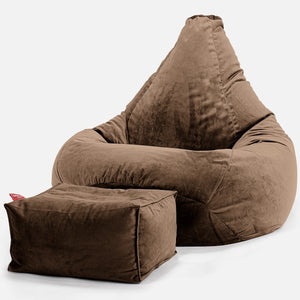 Gaming Sitzsack Sessel - Samt Espresso