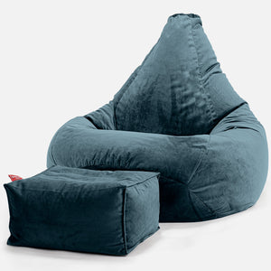 Gaming Sitzsack Sessel - Samt Türkis