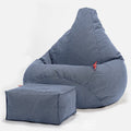 Stonewashed-stoff Marineblau