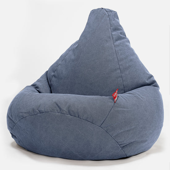 Gaming Sitzsack Sessel - Stonewashed-stoff Marineblau 02