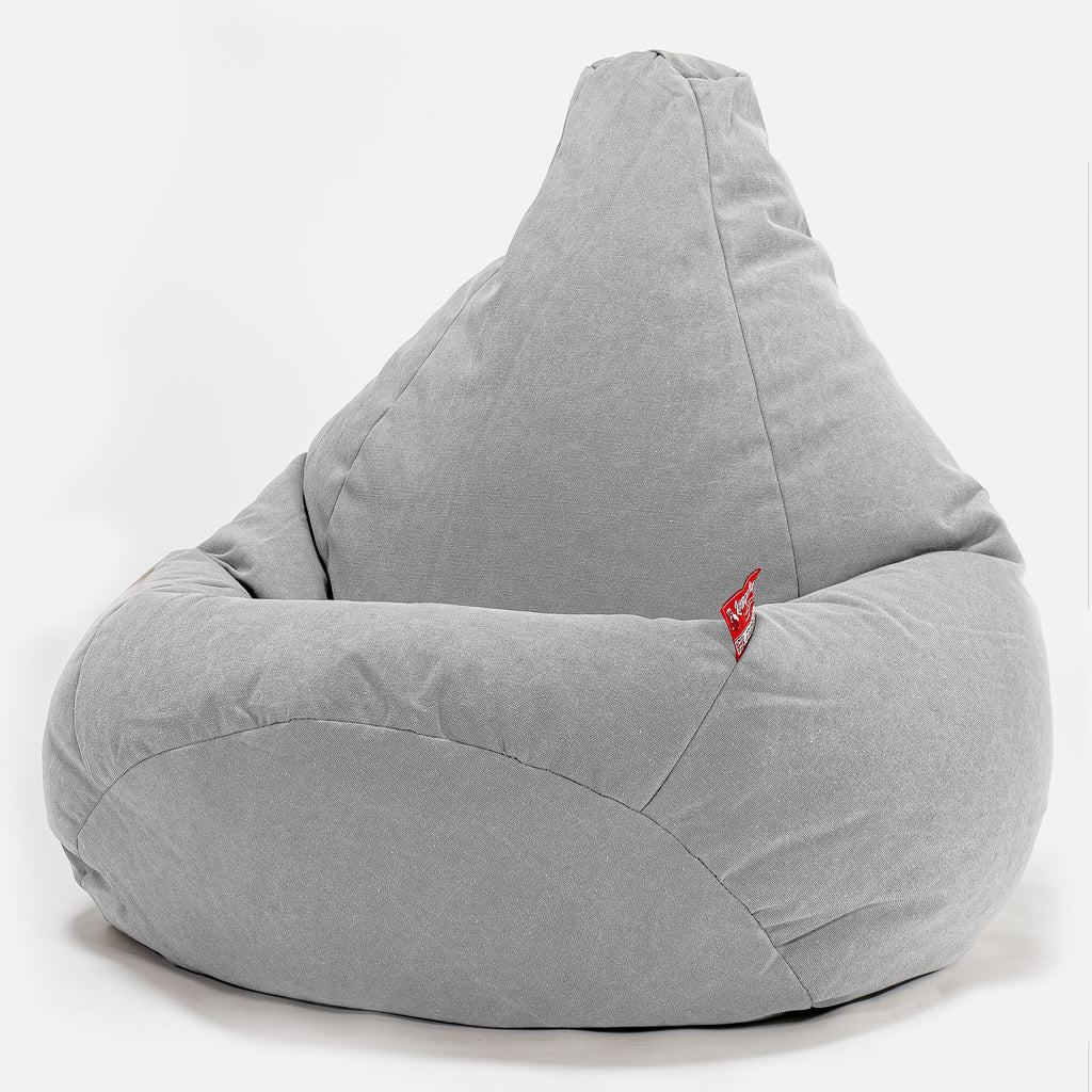 Gaming Sitzsack Sessel - Stonewashed-stoff Pewter 02