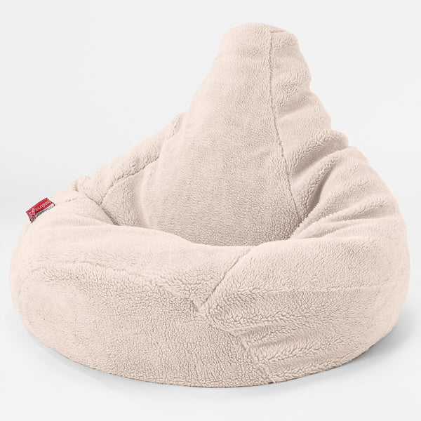 Gaming Sitzsack Sessel - Teddy Kunstfell Creme 04