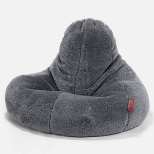 Ultra Lux Gaming Sitzsack - Teddy Kunstfell Dunkelgrau