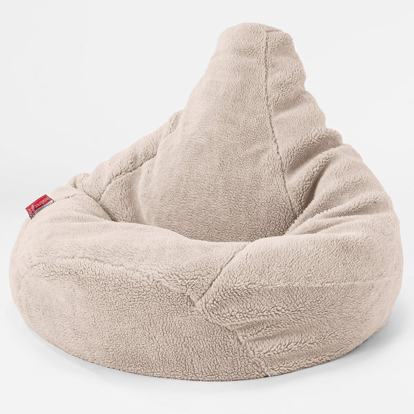 Gaming Sitzsack Sessel - Teddy Kunstfell Nerzfarben 04