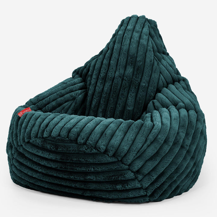 Gaming Sitzsack Sessel - Ultra Plüsch Cord Blaugrün 02