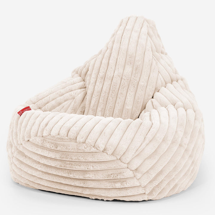 Gaming Sitzsack Sessel - Ultra Plüsch Cord Creme 02