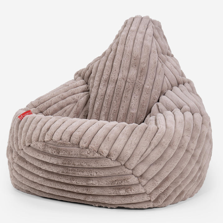 Gaming Sitzsack Sessel - Ultra Plüsch Cord Nerzfarben 02