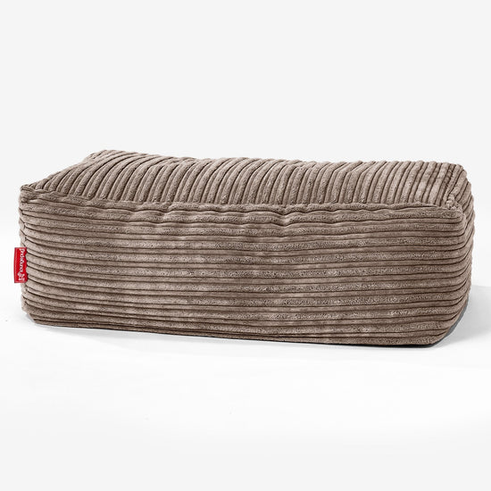 Groß Fußhocker Pouf - Cord Mocca 01