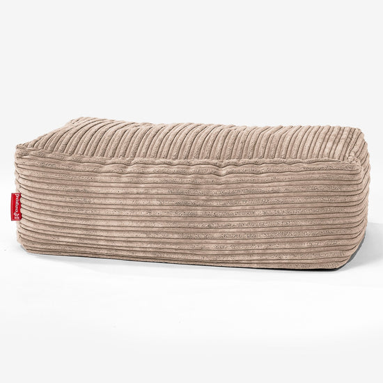 Groß Fußhocker Pouf - Cord Sand 01