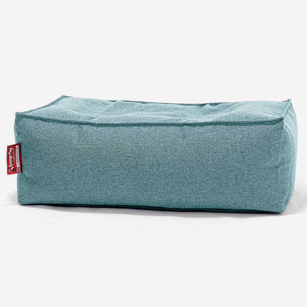 CloudSac 100 Memory-Schaum Fußhocker - Interalli Wolle Aqua 01
