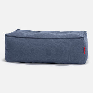 Groß Fußhocker - Stonewashed-stoff Marineblau