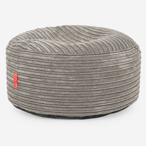 Großer runder Fußhocker - Cord Nerzfarben