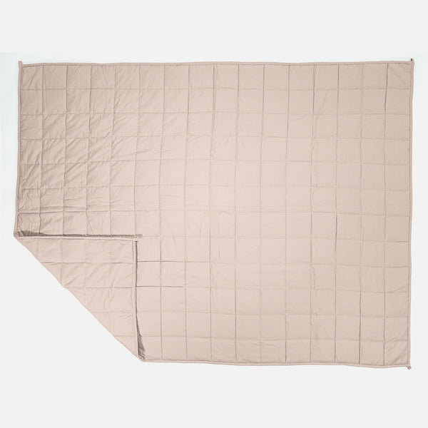 Gewichtsdecke für Erwachsene - Baumwolle Creme / Nerzfarben 01