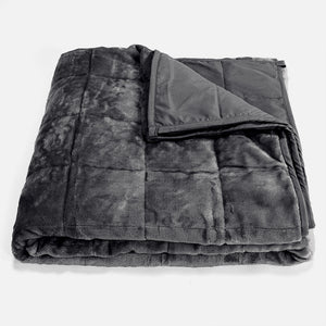 Gewichtsdecke für Erwachsene - Flanell-Fleece Grau