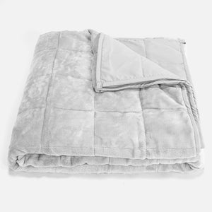 Gewichtsdecke für Erwachsene - Flanell-Fleece Hellgrau