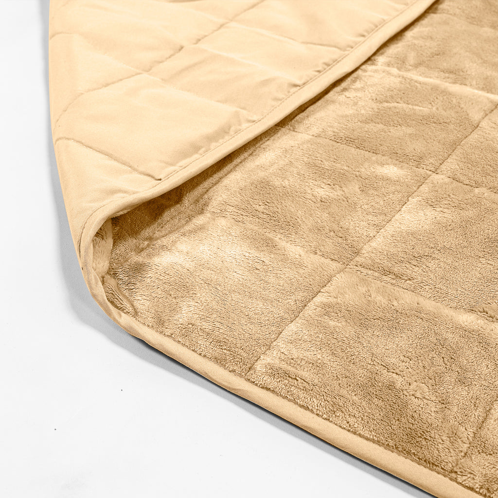 Gewichtsdecke für Erwachsene - Flanell-Fleece Nerzfarben 02