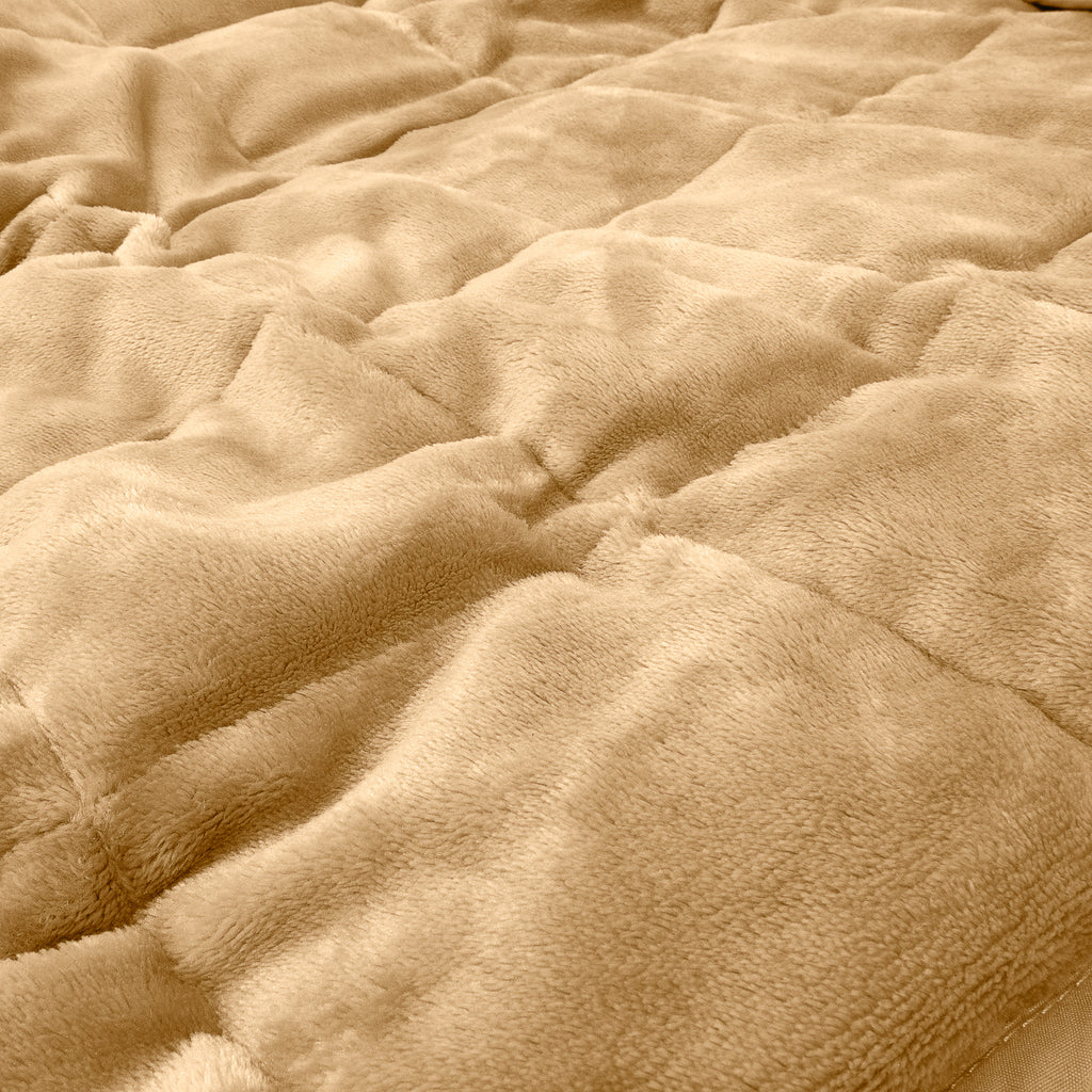 Gewichtsdecke für Erwachsene - Flanell-Fleece Nerzfarben 04