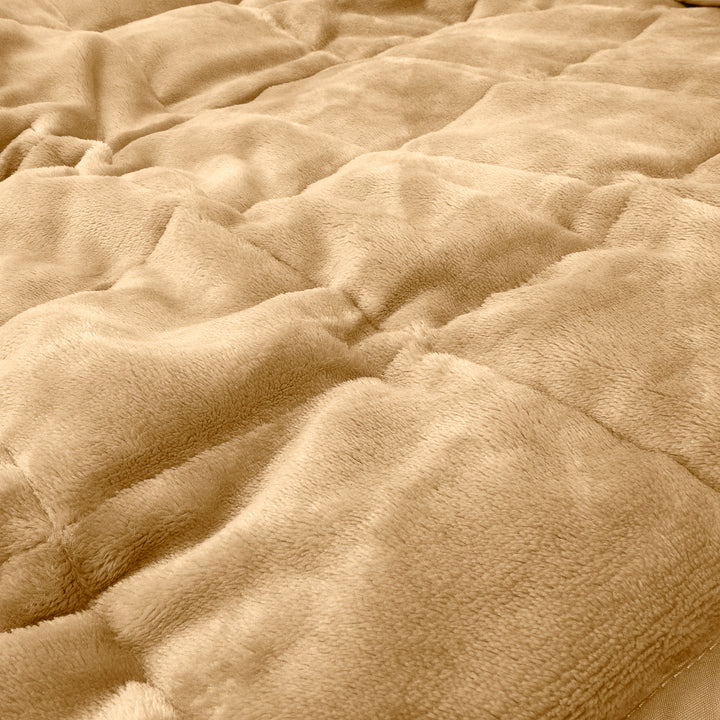 Gewichtsdecke für Erwachsene - Flanell-Fleece Nerzfarben 04