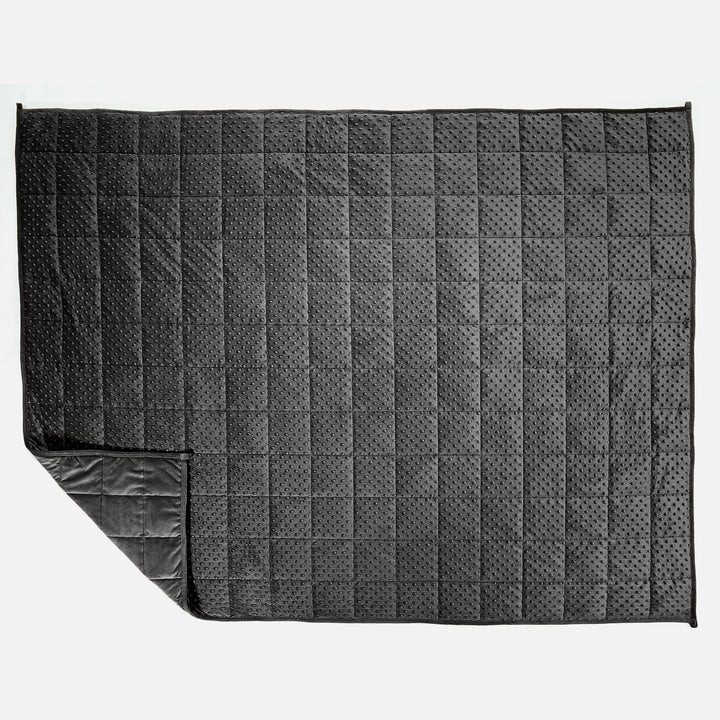 Gewichtsdecke für Erwachsene - Fleece-Gepunktet Grau 03