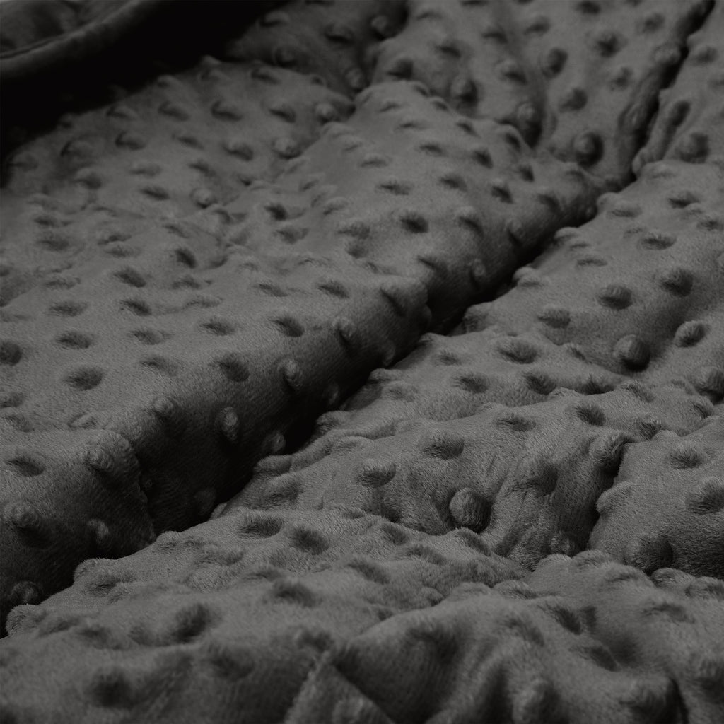 Gewichtsdecke für Erwachsene - Fleece-Gepunktet Grau 04