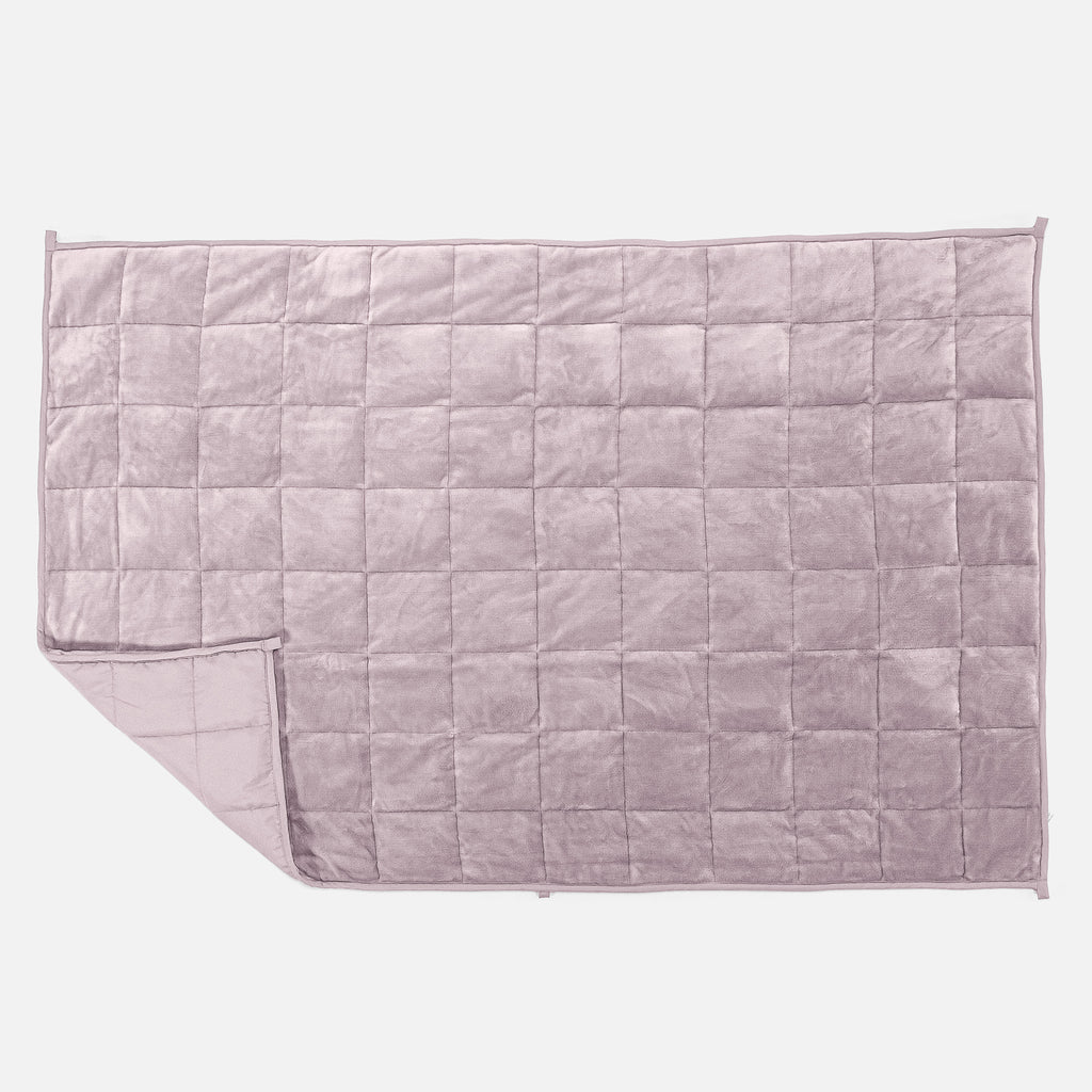Gewichtsdecke für Kinder - Flanell-Fleece Blassrosa 03