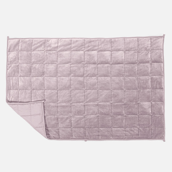 Gewichtsdecke für Kinder - Flanell-Fleece Blassrosa 01