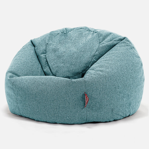 CloudSac 200 XXL Memory-Schaum Kinder Sitzsack 2-12 jahren - Interalli Wolle Aqua 01