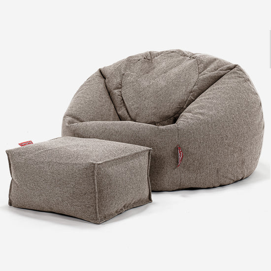 Klassischer Sitzsack Sessel - Interalli Wolle Biscuit 02
