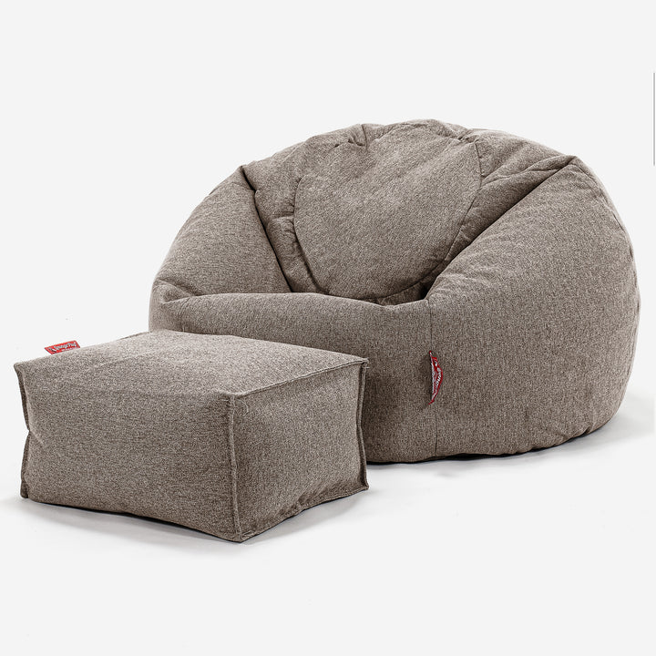 Klassischer Sitzsack Sessel - Interalli Wolle Biscuit 02