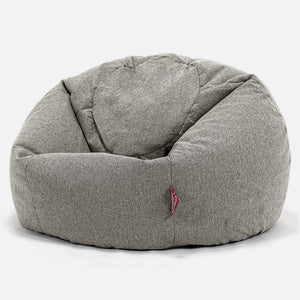 CloudSac 200 XXL Memory-Schaum Kinder Sitzsack 2-12 jahren - Interalli Wolle Silber