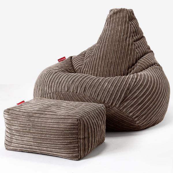 Kinder Gaming Sitzsack 6-14 Jahre - Cord Mocca 01