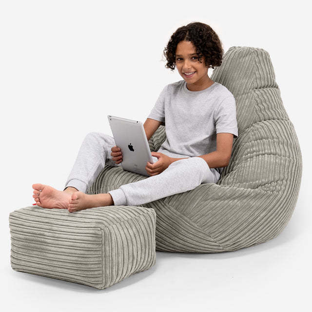 Kinder Gaming Sitzsack 6-14 Jahre - Cord Nerzfarben 01