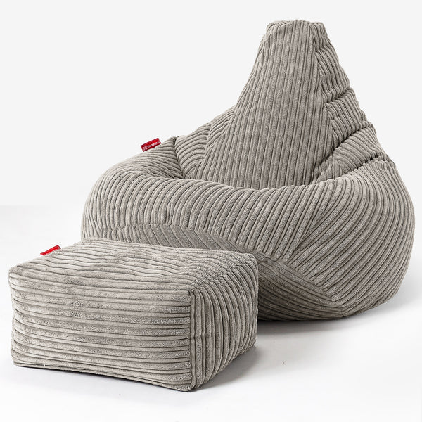 Kinder Gaming Sitzsack 6-14 Jahre - Cord Nerzfarben 01