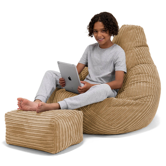Kinder Gaming Sitzsack 6-14 Jahre - Cord Sand 01