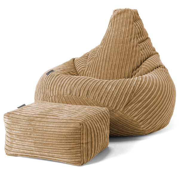 Kinder Gaming Sitzsack 6-14 Jahre - Cord Sand 01