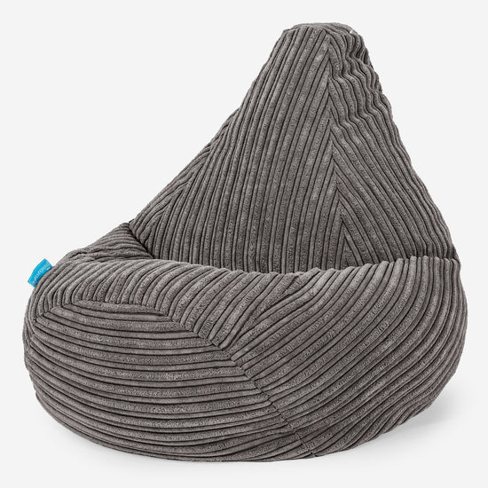 Kinder Gaming Sitzsack Sessel 1-5 Jahre - Cord Graphitgrau 02