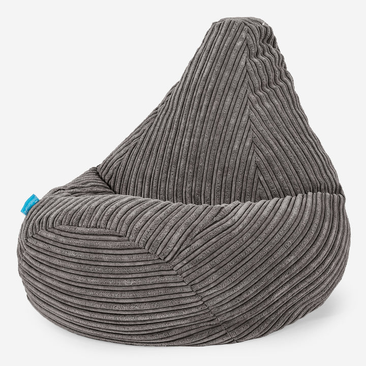 Kinder Gaming Sitzsack Sessel 1-5 Jahre - Cord Graphitgrau 02
