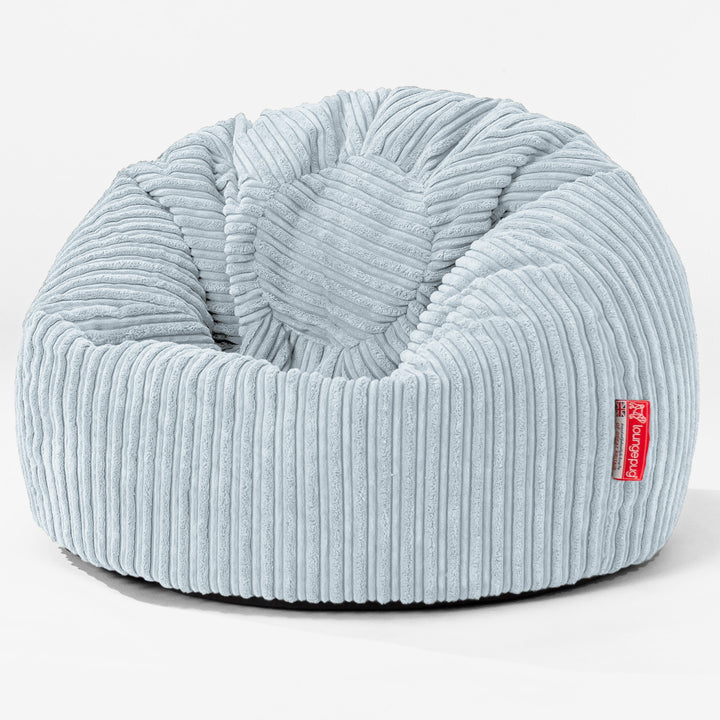Lounge Pug Klassicher Kindersessel Sitzsack Cord Baby Blau Big Bertha Original DE