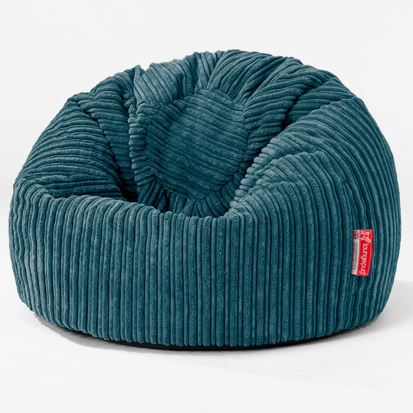 Klassicher Kindersessel Sitzsack 1-5 jahren - Cord Blaugrün 01