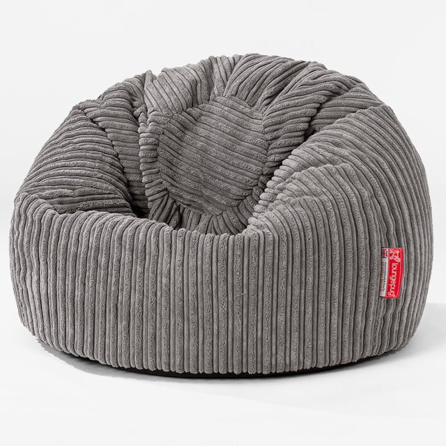 Klassicher Kindersessel Sitzsack 1-5 jahren - Cord Graphitgrau 01