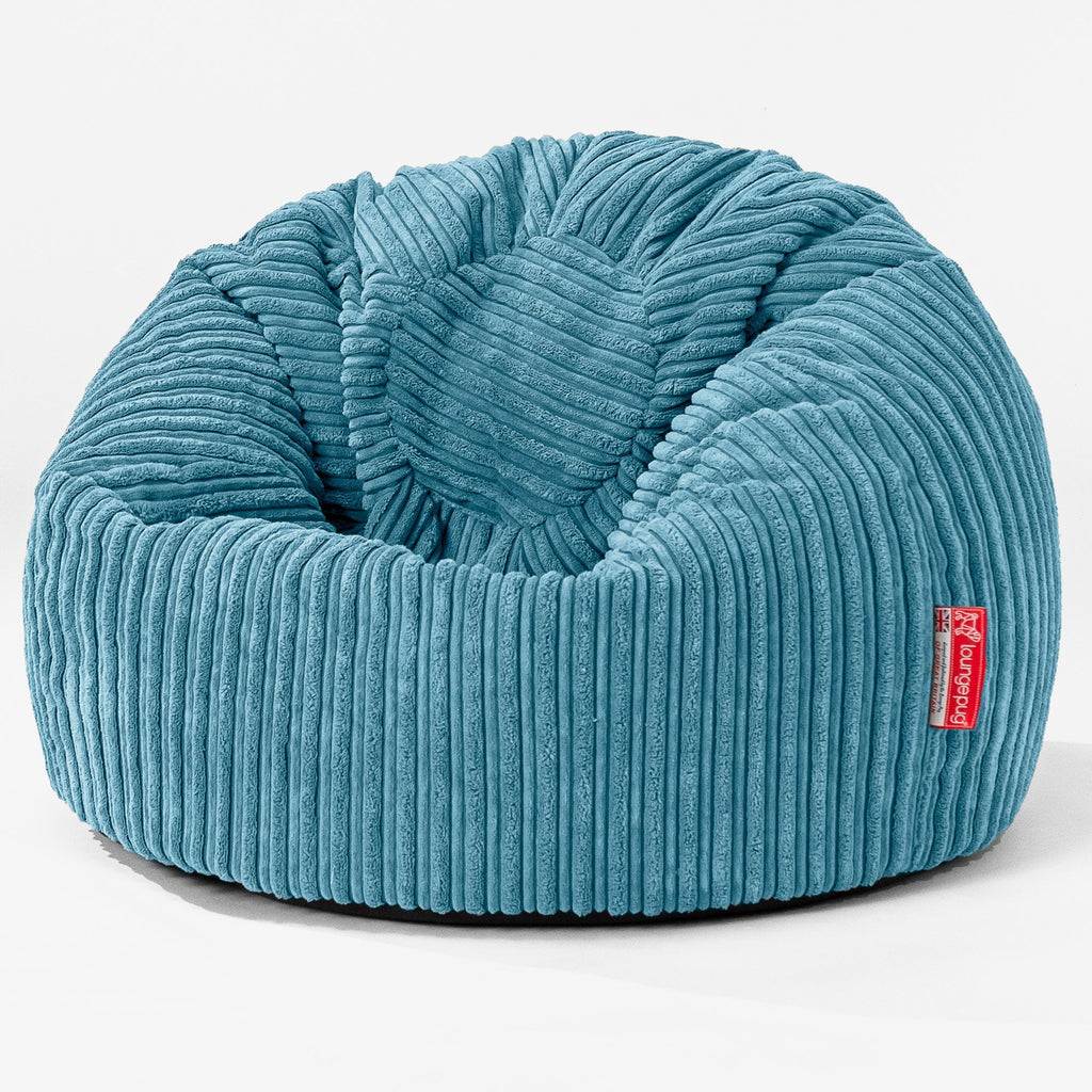 Klassicher Kindersessel Sitzsack 1-5 jahren - Cord Türkis 01