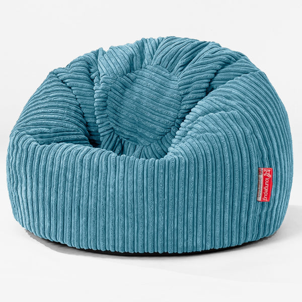 Klassicher Kindersessel Sitzsack 1-5 jahren - Cord Türkis 01
