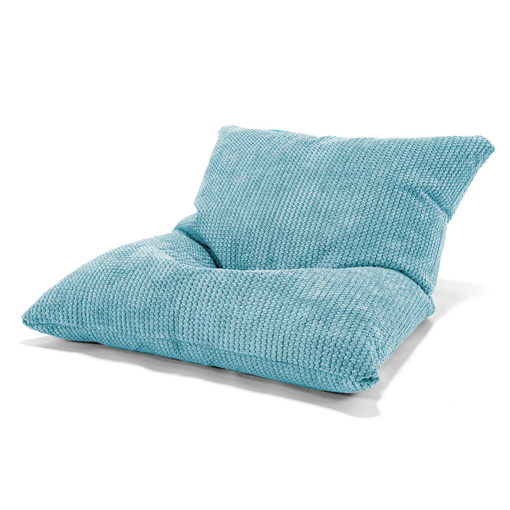 Lounge Pug, Kinder Sitzkissen, Sitzsack, Waffle Cord Türkis– Big Bertha Original DE